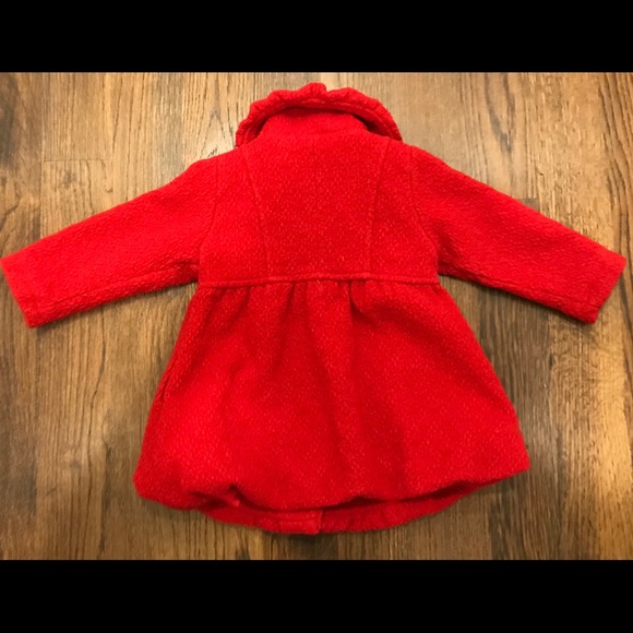 Pumpkin Patch Baby Girl’s Red Peacoat (12-18 Mos.) - Picture 4 of 8